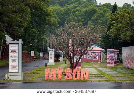 My Son, Vietnam - January 03: Signboard At The Entrance To My Son Sanctuary On January 3, 2020 In Vi