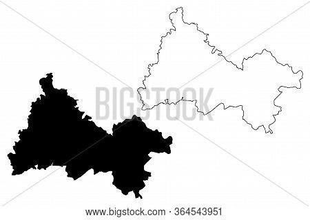 Diekirch Canton (grand Duchy Of Luxembourg, Administrative Divisions) Map Vector Illustration, Scrib