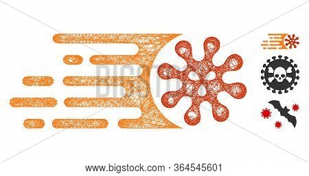 Mesh Gone Viral Polygonal Web 2d Vector Illustration. Carcass Model Is Based On Gone Viral Flat Icon
