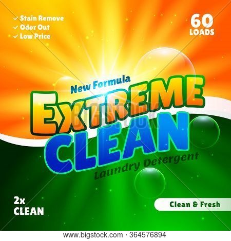Packaging Design Template For Laundry Detergent Vector Design Illustration