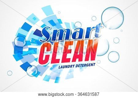 Smart Laundry Detergent Packaging Concept Template Vector Design Illustration