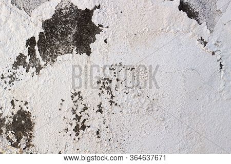 Old Cracked Rought Dark And White Plaster Wall Texture Background