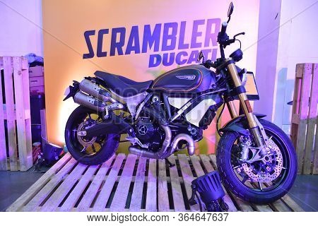 Pasig, Ph - March 9 - ducati Scrambler Motorcycle At Ride Ph Motorcycle Show On March 9, 2019 In Pas