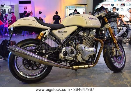 Pasig, Ph - March 9 - norton Commando 961 Cafe Racer Motorcycle At Ride Ph Motorcycle Show On March 