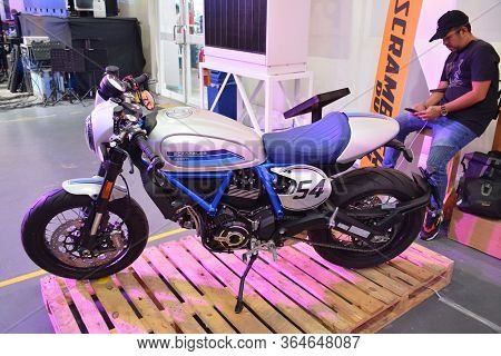 Pasig, Ph - March 9 - ducati Scrambler Motorcycle At Ride Ph Motorcycle Show On March 9, 2019 In Pas