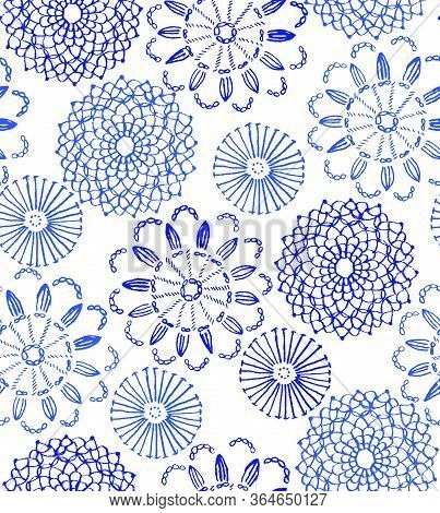 Elanance Floral Motif Pattern With Color Backgound