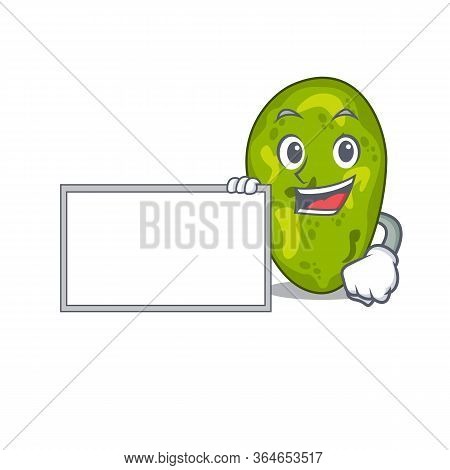 Cyanobacteria Cartoon Character Design Style With Board