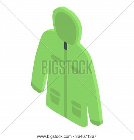 Waterproof Jacket Icon. Isometric Of Waterproof Jacket Vector Icon For Web Design Isolated On White 