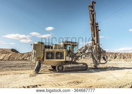 Drilling Rock In The Works Of Creating A Road