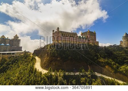Da Nang, Vietnam - 16January 2020: Cable Car To Ba Na Hills Moun
