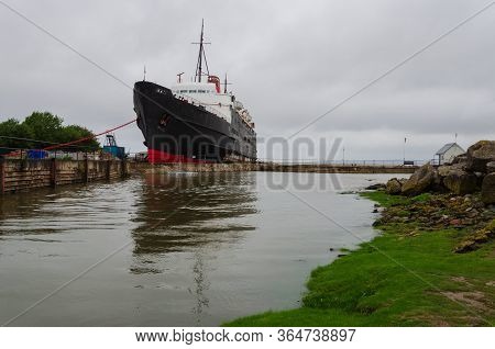 Llanerch-y-mor, Uk : Jul 31, 2019: Passenger Ferry Steam Ship, Tss Duke Of Lancaster Operated From 1