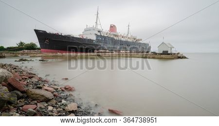 Llanerch-y-mor, Uk : Jul 31, 2019: Passenger Ferry Steam Ship, Tss Duke Of Lancaster Operated From 1
