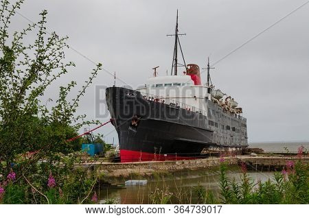 Llanerch-y-mor, Uk : Jul 31, 2019: Passenger Ferry Steam Ship, Tss Duke Of Lancaster Operated From 1