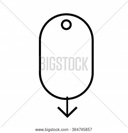 Scroll Down Computer Mouse Icon On White Background. Flat Style. Scroll Down Up Icon For Your Web Si