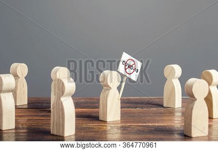 The Person Opposes Quarantine Measures And Demands To Remove Restrictions, Return To Normal Life. Co