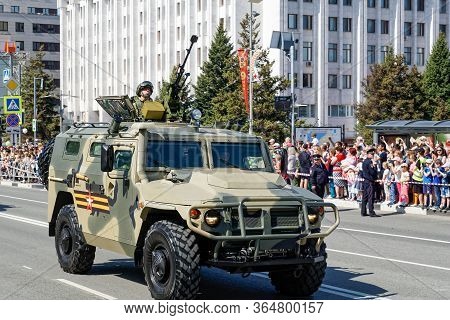 Samara, Russia - May 9, 2019: At The Military Parade In Honor Of The Anniversary Of Victory In World