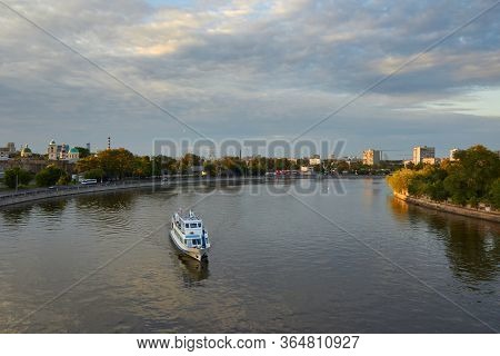 Cityscape Of Moscow. Danilov Monastery At Background. Moscow, Russia.