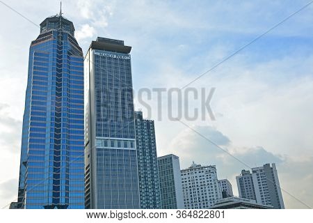 Pasig, Ph - Nov 17 - Unionbank And Marco Polo Building Facades On November 17, 2018 In Pasig, Philip