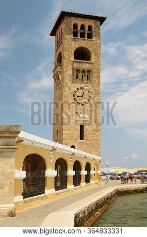 Evangelismos Church, Bell Tower, Rhodes, Mandraki Harbou, Greece