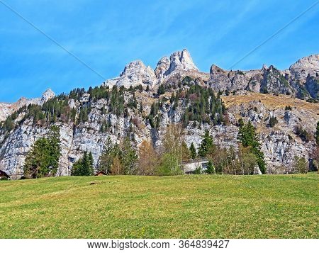 Alpine Peak Frümsel (fruemsel Or Frumsel) In The Churfirsten Mountain Range, Between The Obertoggenb