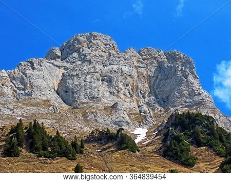 Alpine Peak Frümsel (fruemsel Or Frumsel) In The Churfirsten Mountain Range, Between The Obertoggenb