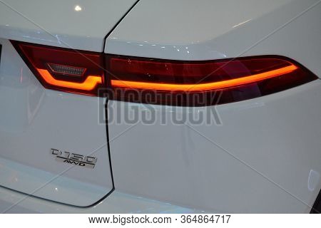 Pasay, Ph - Oct 27 - Jaguar E Pace Suv Brake Light At Philippine International Motor Show On October