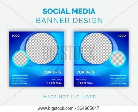 Social Media Banner Template Design For Corona Virus Covid-19 And Medical Purpose
