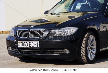 Belarus, Minsk - August 04, 2019:bmw 3 Series E90 330i,  Front View.