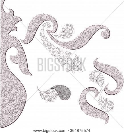 Paisley Wallpaper. Indonesian Batik. Bright Classic Indian Fabric. Paisley Wallpaper. Ethnic Backgro