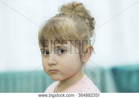 Belarus, The City Of Gomil, December 27, 2018. Morning Party In Kindergarten.the Face Of A Serious T