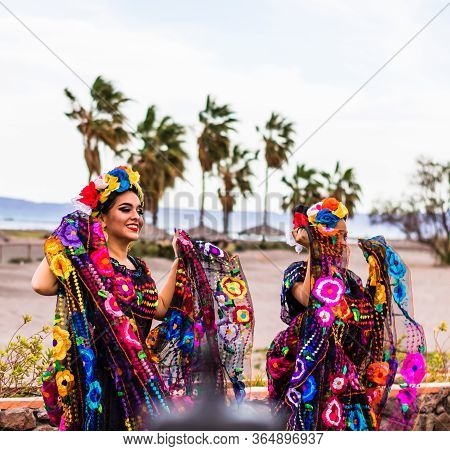Folkloric Dance On A Beach In Loreto, Mexico, 2020