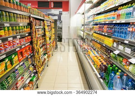 Fully Stocked Shelves Of Food And Household Items At Local Pick N Pay Grocery Store