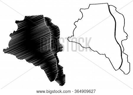 Terrassa City (kingdom Of Spain, Catalonia) Map Vector Illustration, Scribble Sketch City Of Terrass