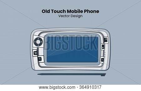 Old Touch Mobile Phone - Vector Design