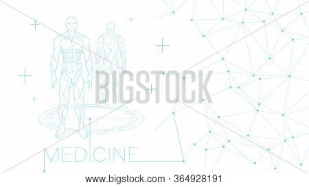 Background Science Fiction About Virus And Human Body, Quarantine Bacterium, Vaccine Research Labora