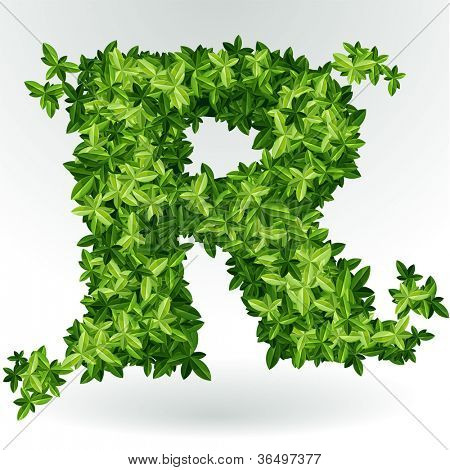 Letter R, Green Vector & Photo (Free Trial) | Bigstock