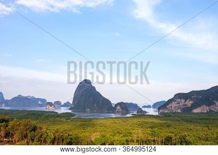 Landscape Nature View Of Sametnangshe Landscape View Located In Phang-nga Thailand
