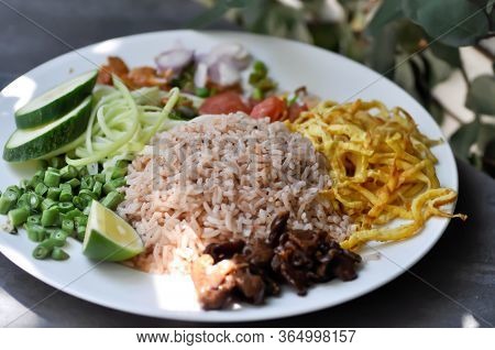 Fried Rice With Shrimp Paste Or Shrimp Paste Rice, Thai Food