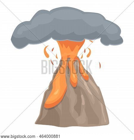 Vulcano Icon Cartoon Vector. Volcano Eruption. Natural Explosion