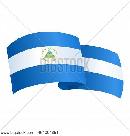 Nicaragua Freedom Icon Cartoon Vector. Political Round. National Day
