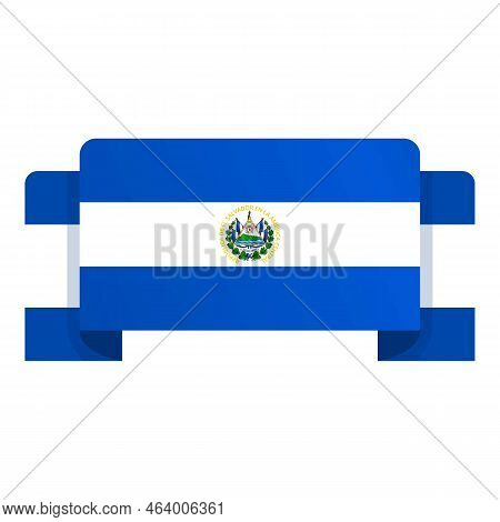 El Salvador Scarf Icon Cartoon Vector. Flag Day. World Emblem