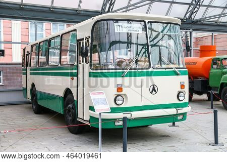 Verkhnyaya Pyshma, Russia - September 14, 2021: Classic Soviet Urban Bus Laz-695n Lviv In The Ummc M