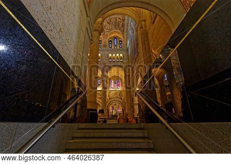 Sainte-anne-de-beaupre, Canada, October 10, 2022 : Basilica Interiors. The Basilica Is One Of The Ei