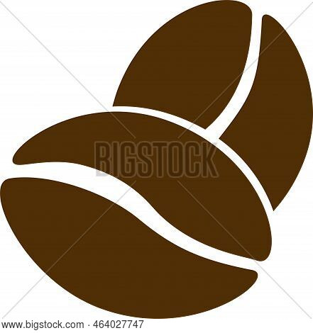 Single Silhouette Coffee Beans Icon, Granos De Cafe