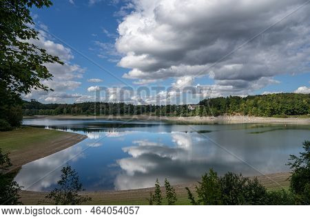 Panoramic Image Of Lake Henne, Sauerland, Germany