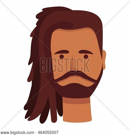 Dreadlocks Wig Icon Cartoon Vector. African Hair. Long Fashion
