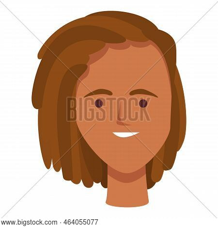 Woman Cornrows Icon Cartoon Vector. African Hair. Afro Rasta