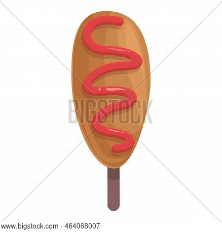 Corn Icon Cartoon Vector. Corn Dog. Hot Food