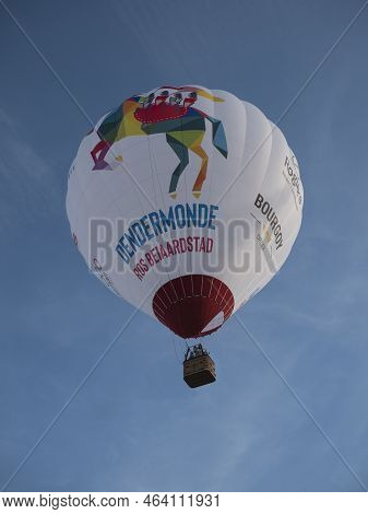 Sint Niklaas, Belgium, September 04, 2022, Hot Air Balloon Of The City Of Dendermonde, Belgium, High