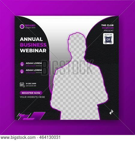 Business Conference Meeting Digital Marketing Live Webinar Social Media Post Banner Design Template